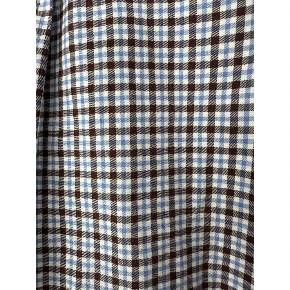 Polo Ralph Lauren Shirt Mens Medium Blue White Gingham Check Button Down Pony